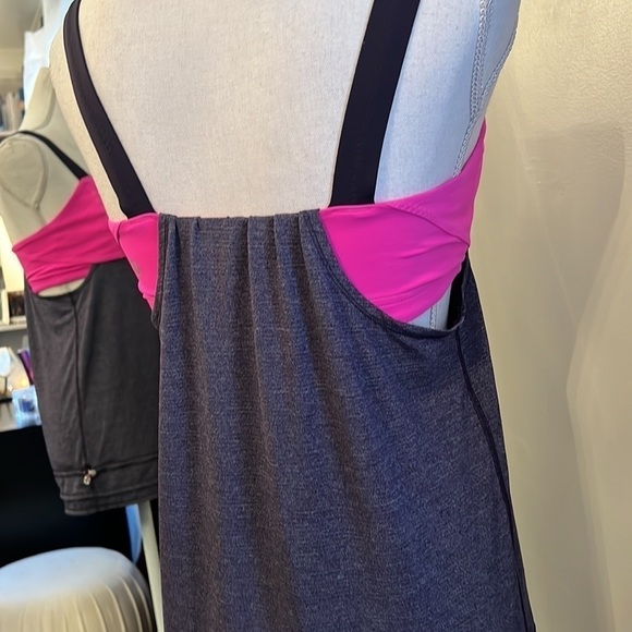 Lululemon Run: Back On Track Tank Black Swan / Raspberry Glo Light Size 6 - Picture 9 of 14